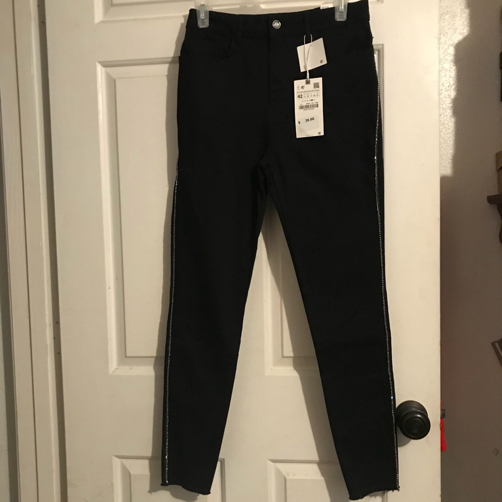 Zara diamond studded jeans